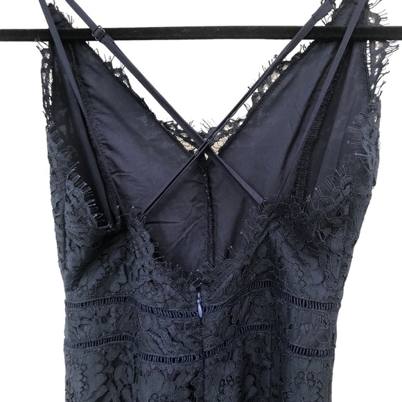 Navy Blue Lace Full Body Romper size Small - Picture 5 of 9